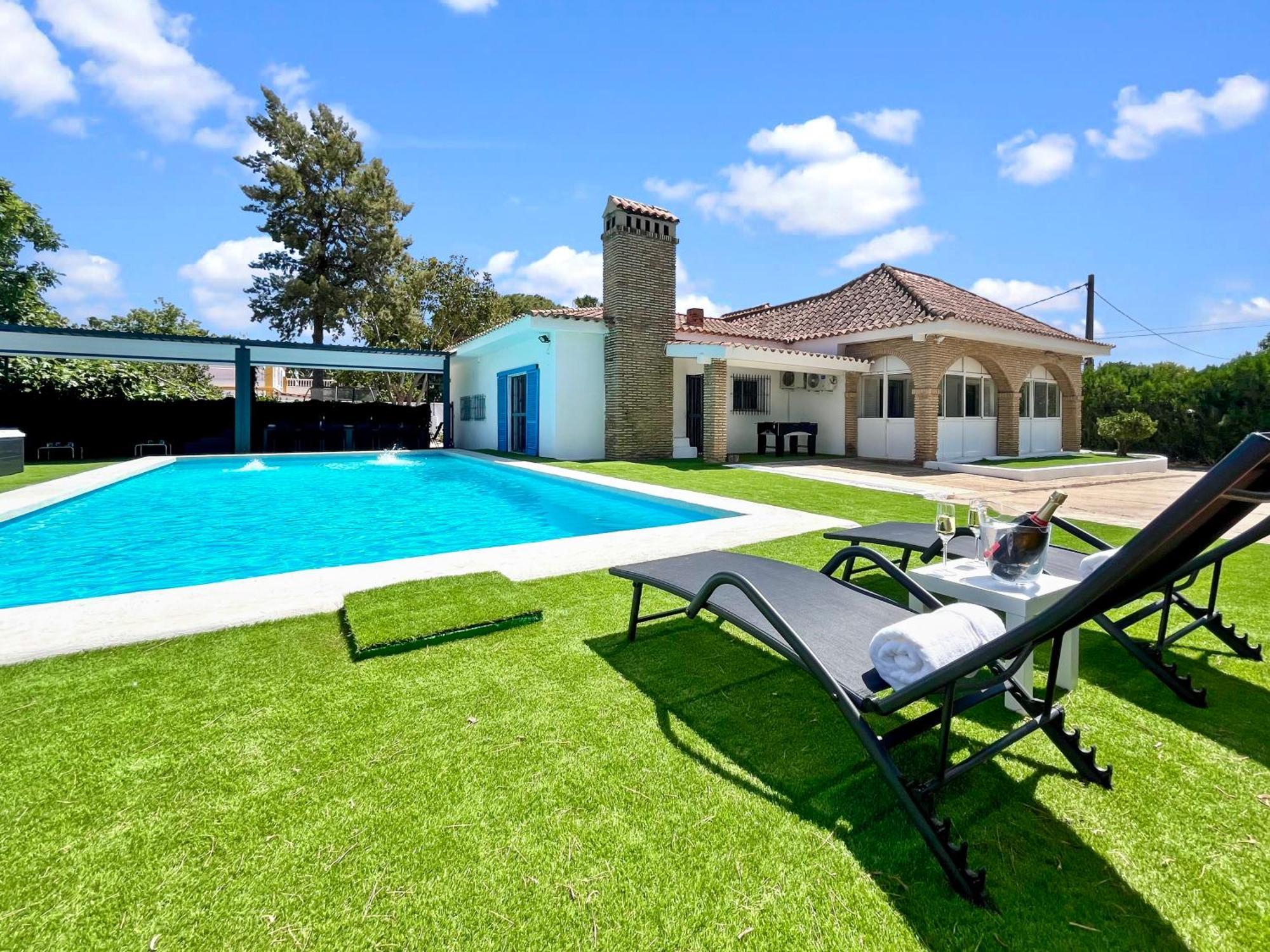 Villa San Patricio I Piscina Privada I Jacuzzi Spa I Bbq I Ps5 I Aire Acon I 3000M2 I 5Min-Centro Jerez de la Frontera Exteriör bild